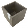 MACETA CUBO MILLENNIUM ANTRACITA CON RESERVA DE AGUA
