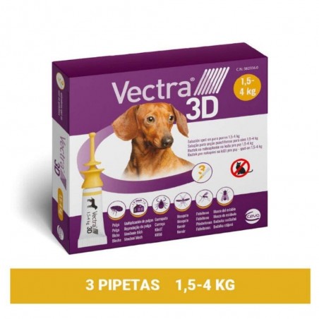 PIPETA VECTRA 3D ANTIPARASITARIA PARA PERRO