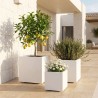 MACETA VIVO NEXT SQUARE BLANCO