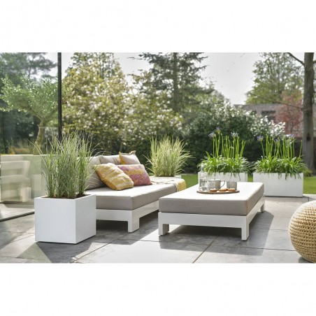 MACETA VIVO NEXT SQUARE BLANCO