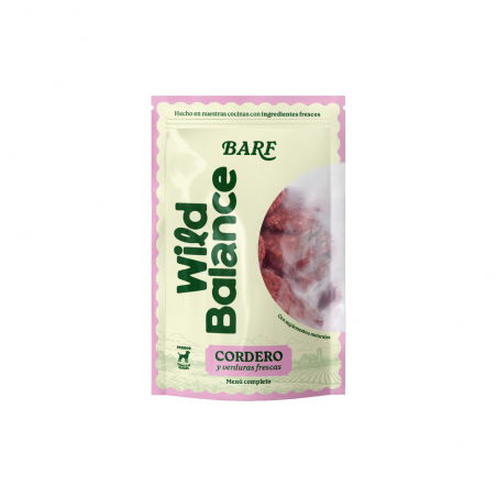 Menú barf cordero para perro wild balance