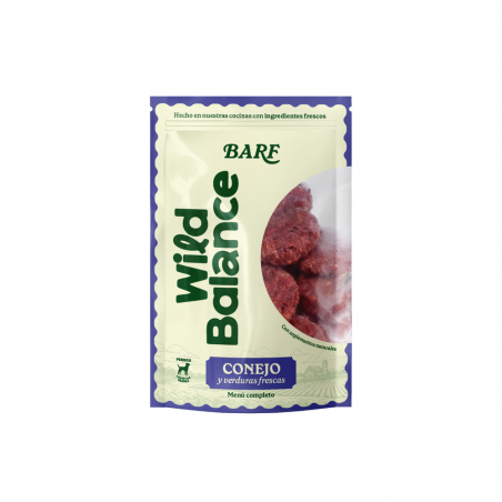 Menú barf conejo para perro wild balance