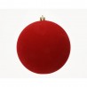 BOLA PLÁSTICO VELVET ROJO