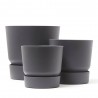 MACETA GREENVILLE ROUND NEGRA
