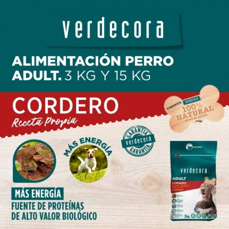 Pienso perro adulto cordero verdecora