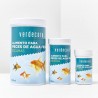 Alimento verdecora agua fría escamas