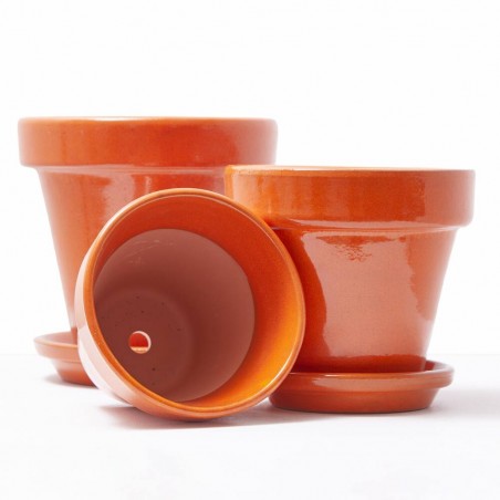 MACETA BARRO MACETA STANDARD NARANJA