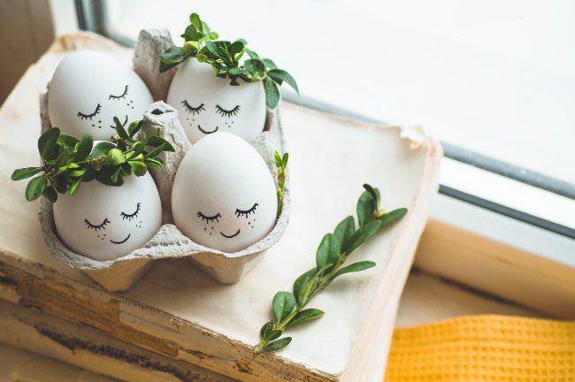 Huevos de Pascua florero