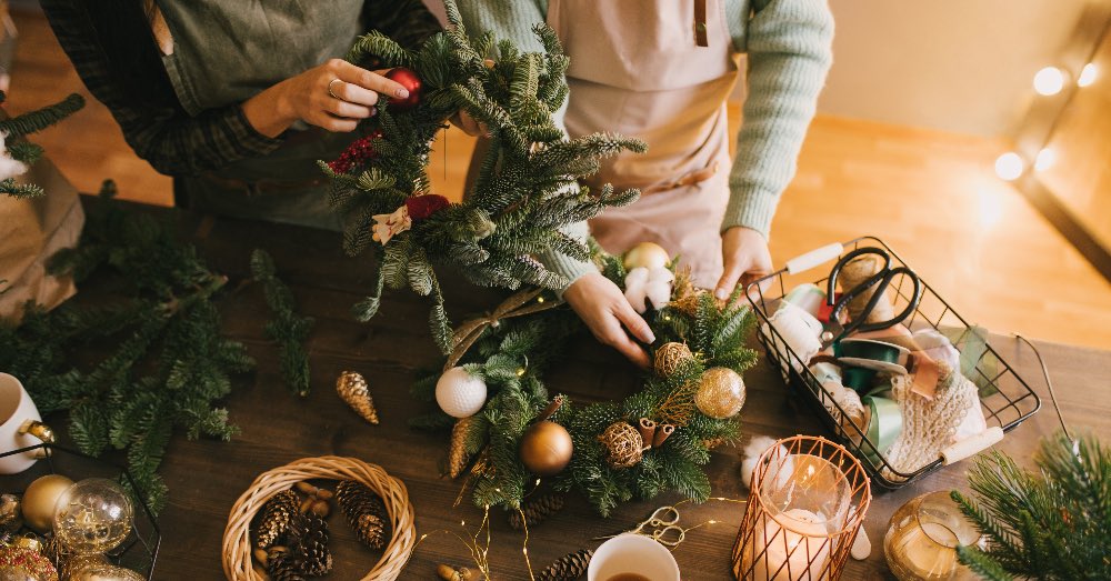 Cómo hacer una corona de Navidad paso a paso