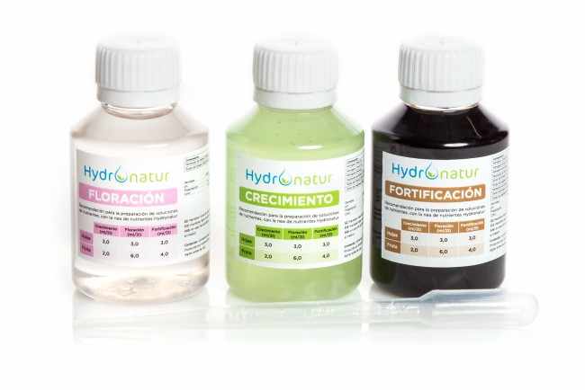 Minerales de cultivo hidropónico