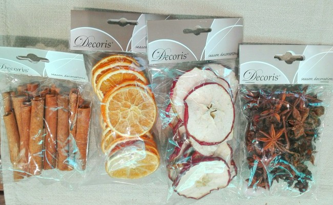 Frutas decorativas y especias