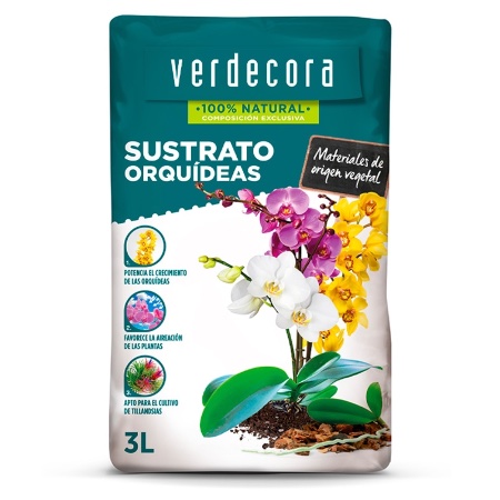 Sustrato para orquídeas Marca Verdecora