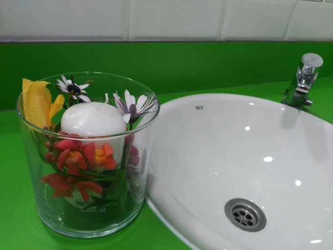 Decoración con velas para baño