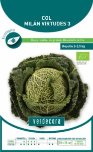 Semillas ecológicas de col Verdecora