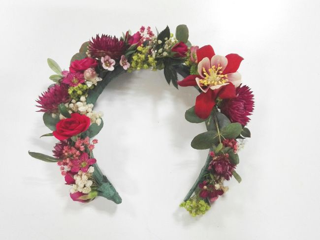 DIY corona de bodas con flores