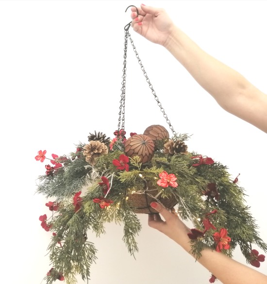Maceta colgante de Navidad