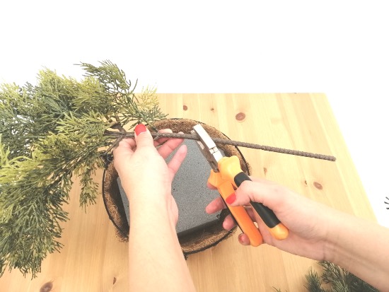 Pasos para hacer una maceta colgante de Navidad