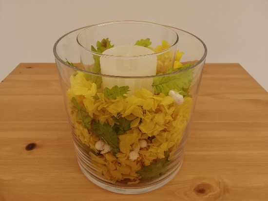 Resultado de nuestro DIY centro de flores preservadas