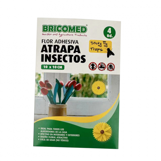 Flor adhesiva atrapa insectos ventanas
