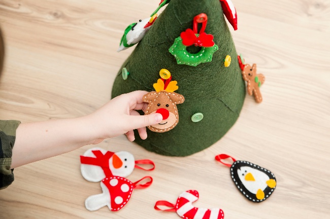 Árbol de Navidad de fieltro