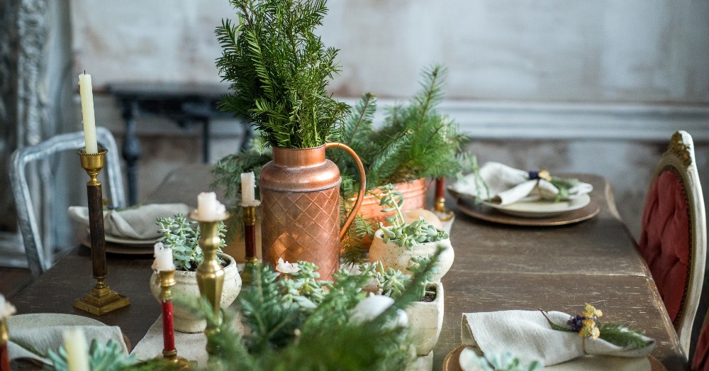 Cómo hacer un centro de mesa de Navidad fácil y rápido