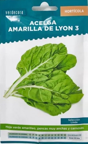 Semillas de acelga amarilla de Lyon Marca Verdecora
