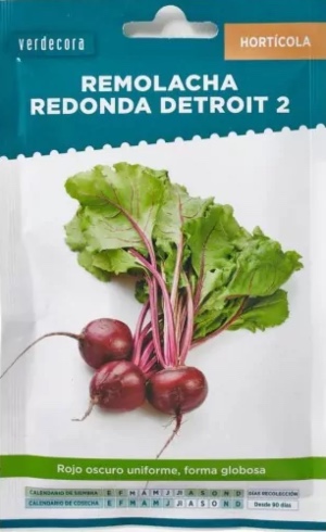 Semillas de remolacha redonda Detroit Marca Verdecora