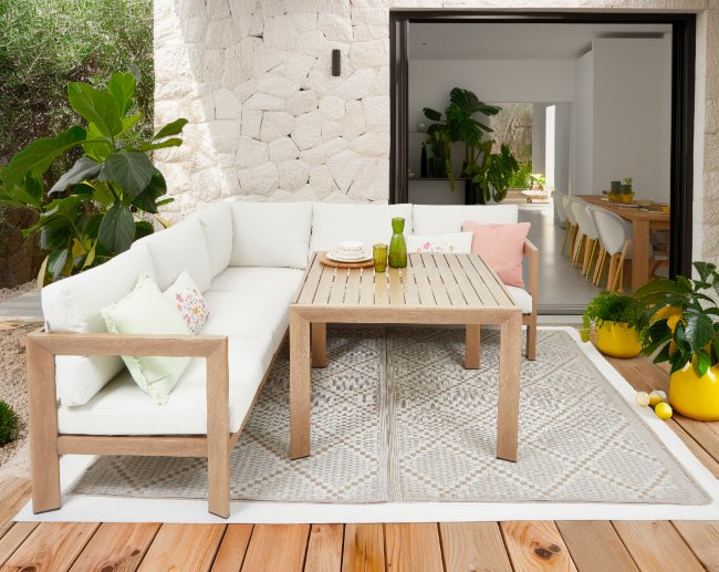 Mesa de jardín de aluminio