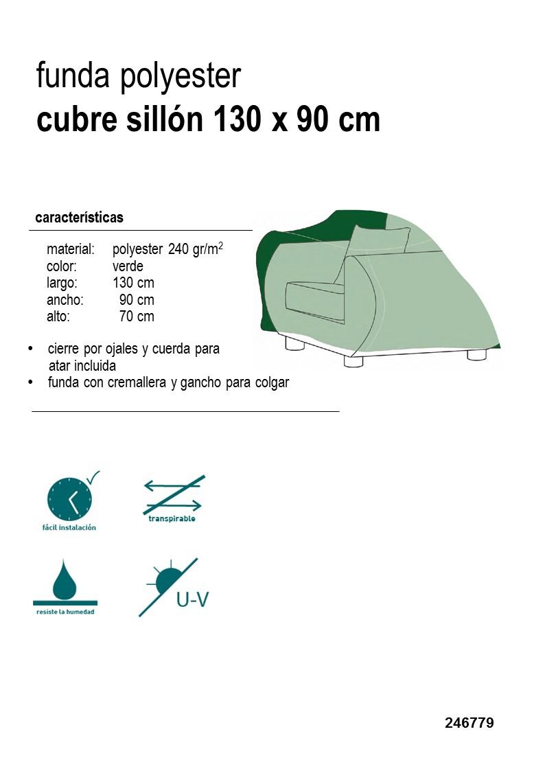 Funda cubre sofa pequeño