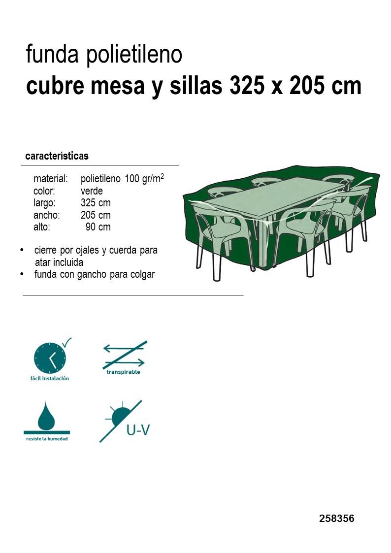 Funda para mesa y sillas rectangular